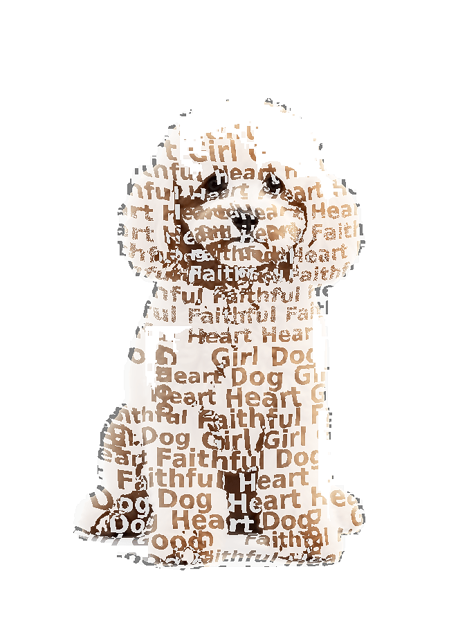 Custom Typography Portrait — Custom Dog Word Art
