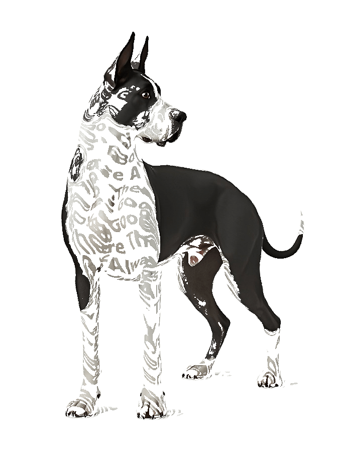 Custom Typography Portrait — Custom Dog Word Art