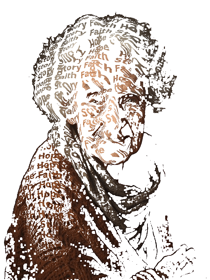 Custom Typography Portrait from Photo example