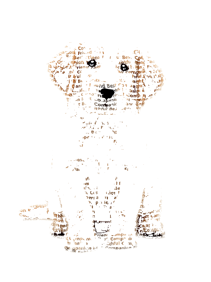 Custom Dog Typography Portrait example