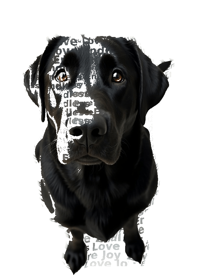 Labrador Typography Portrait — Custom Dog Word Art