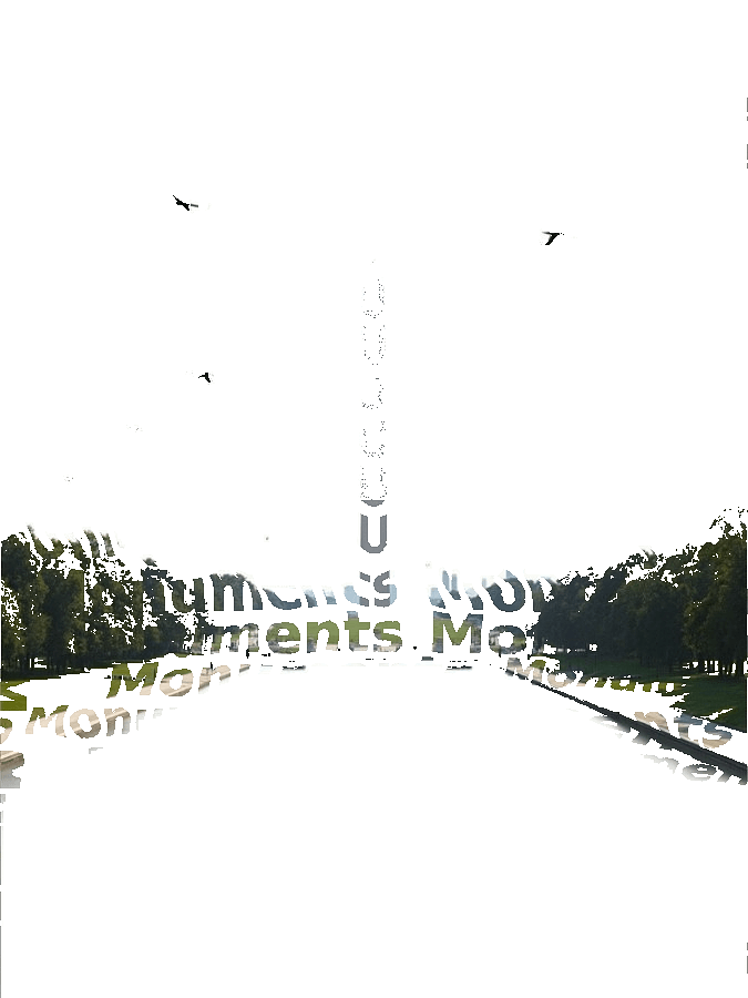 National Mall Typography Portrait — Washington DC Landmark Word Art