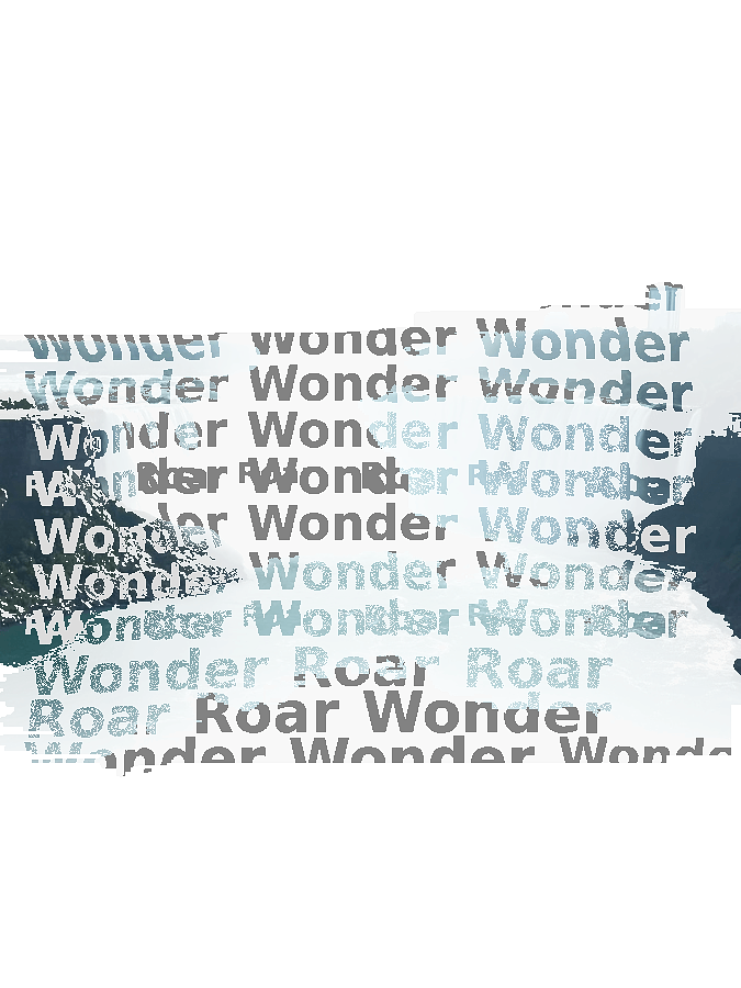 Niagara Falls Typography Portrait — New York Landmark Word Art