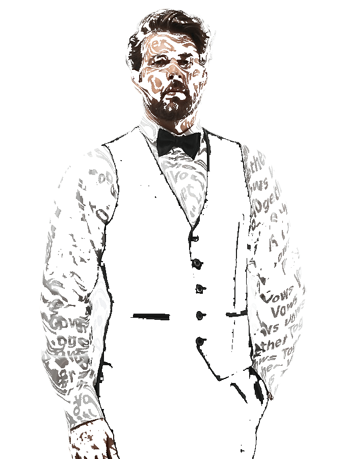 Custom Wedding Typography Portrait example