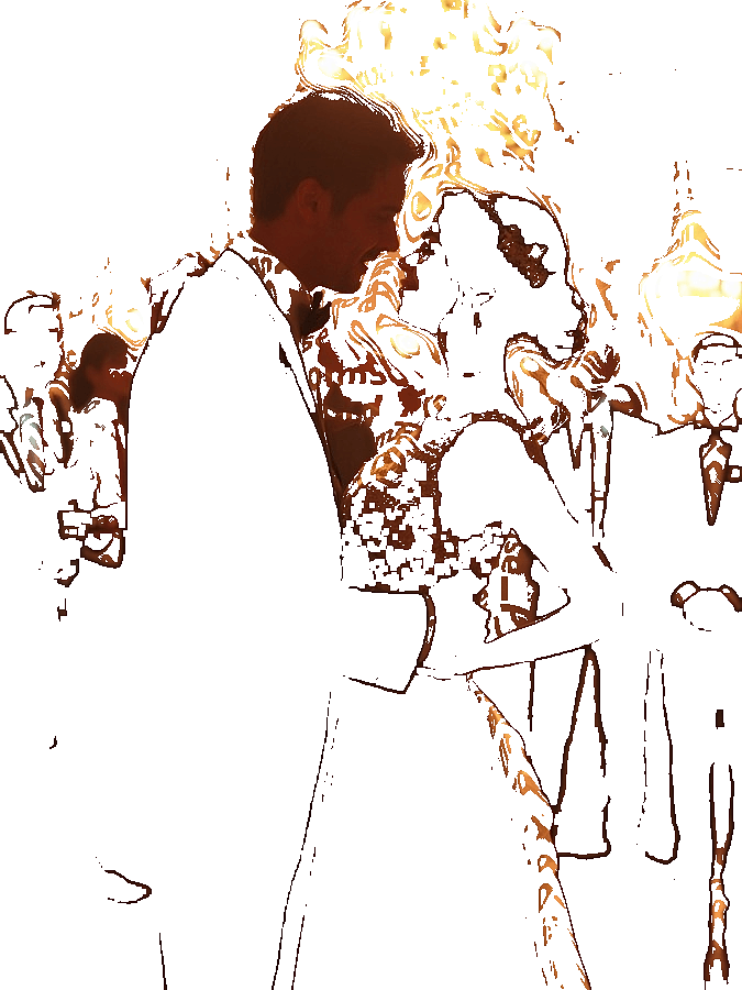 Custom Wedding Typography Portrait example