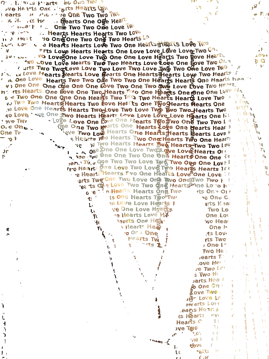 Custom Wedding Typography Portrait example