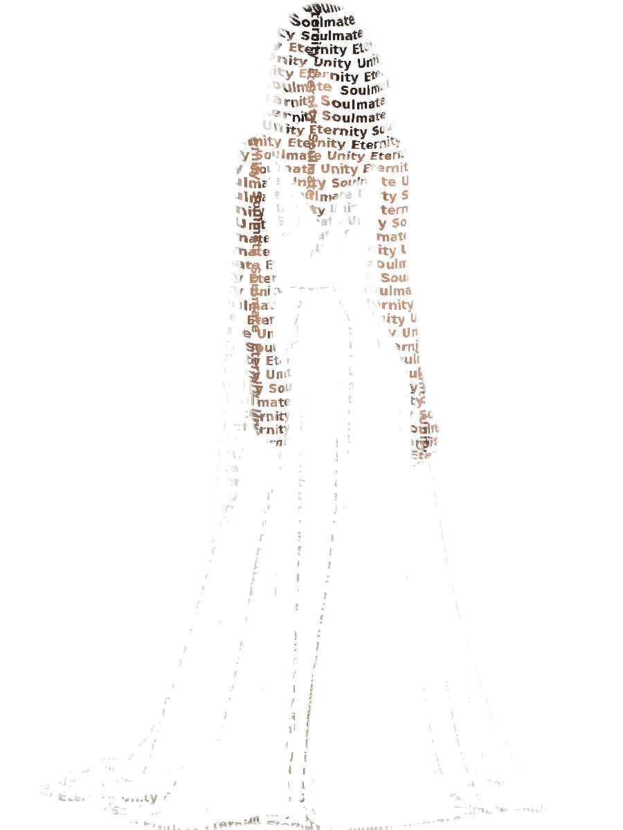 Custom Wedding Typography Portrait example
