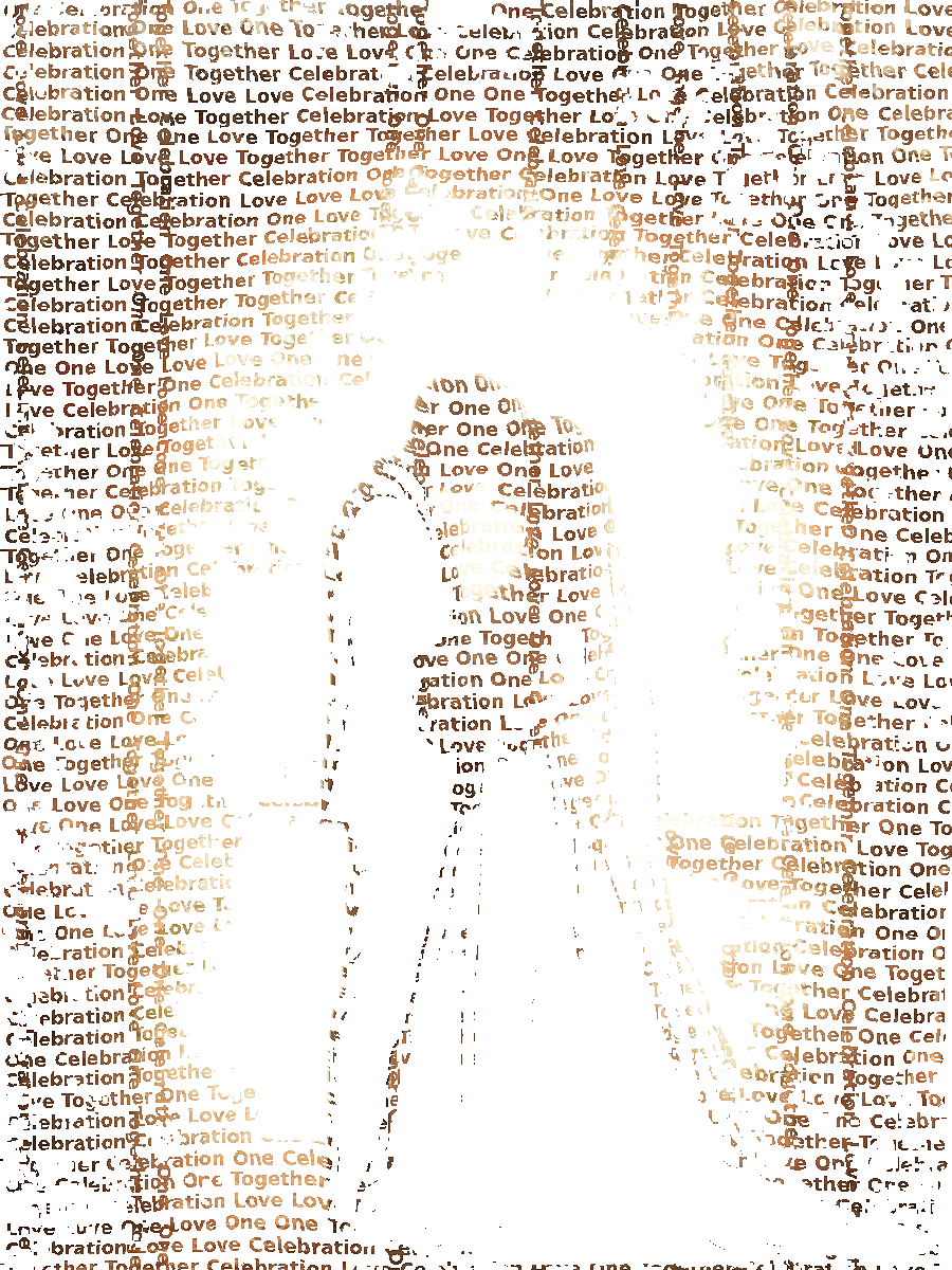 Custom Wedding Typography Portrait example