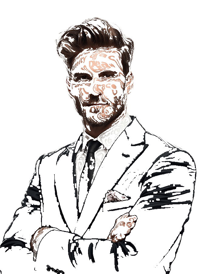 Custom Wedding Typography Portrait example