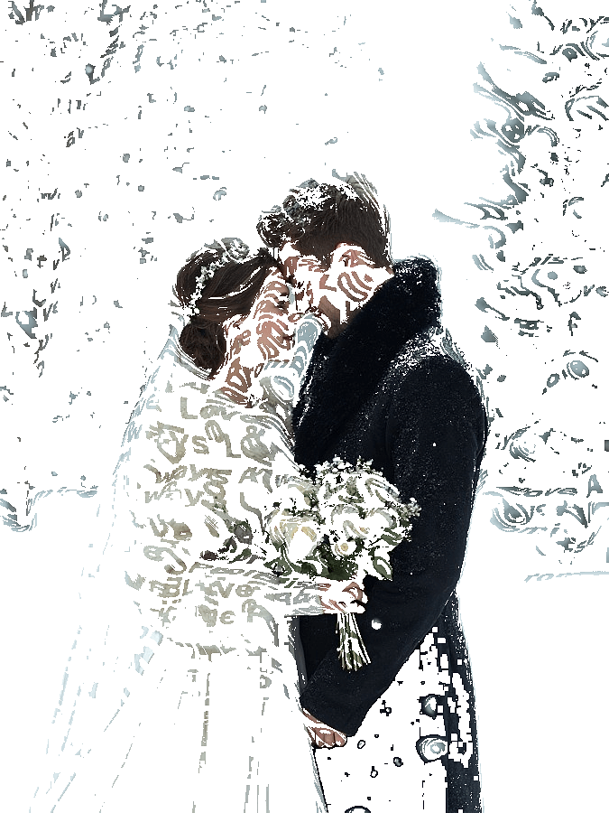 Wedding Typography Portrait — Custom Couple Word Art Keepsake